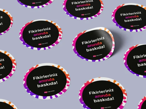 Yuvarlak Kuşe Sticker